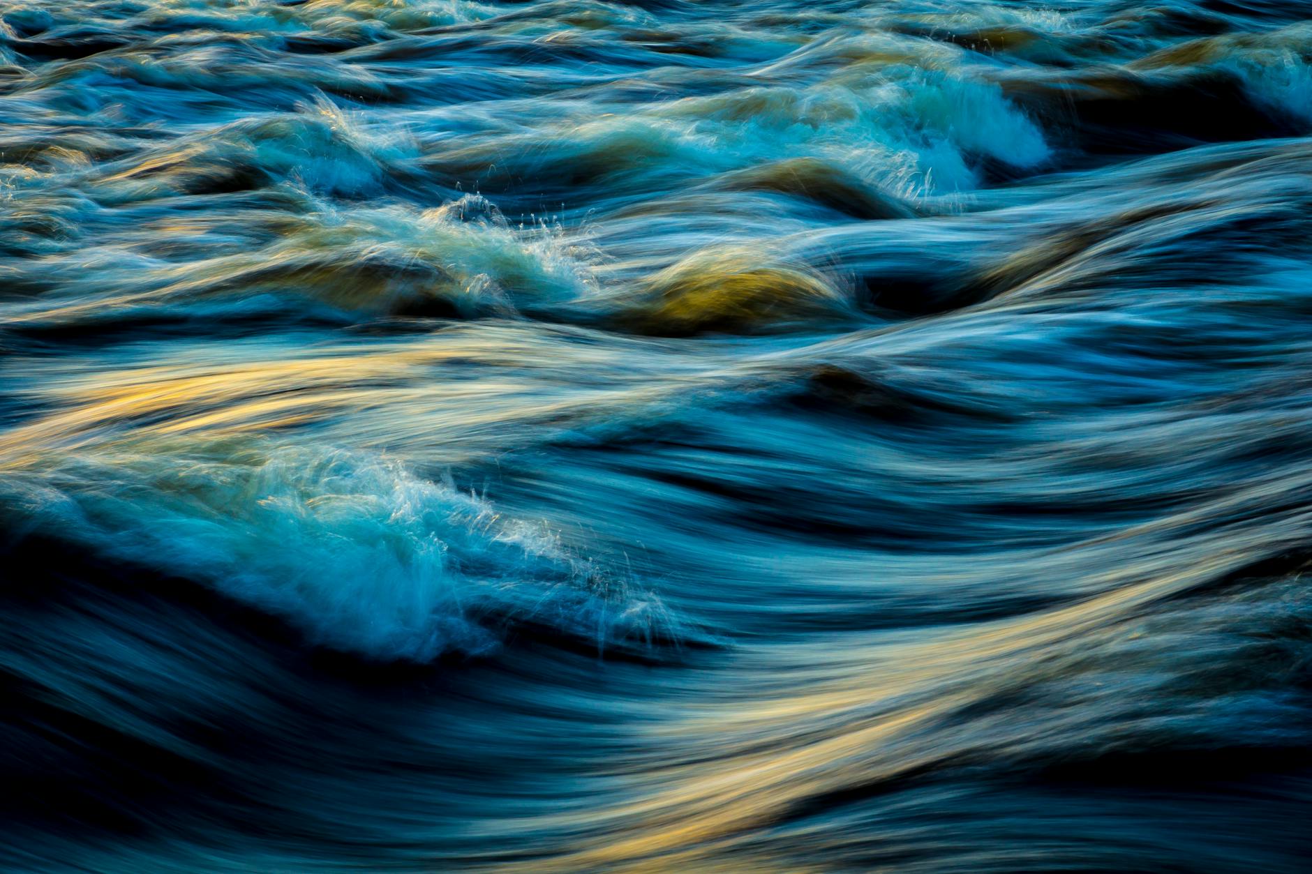 Flowing water representing qualitative insight